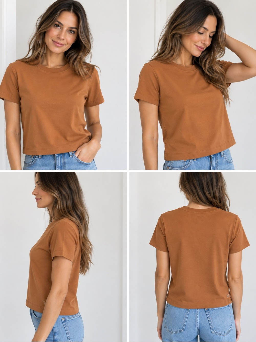Cuts Clothing Rust Brown Short Sleeve Crewneck Tee